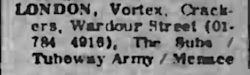 Vortex Newspaper Advery 1978